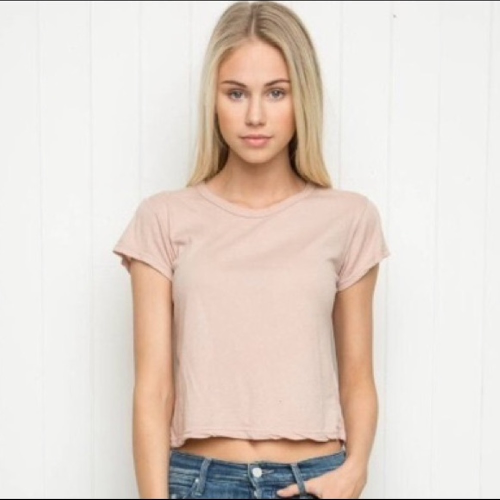 JOHN GALT / BRANDY MELVILLE Pink Short Sleeve Tee - EUC, One Size